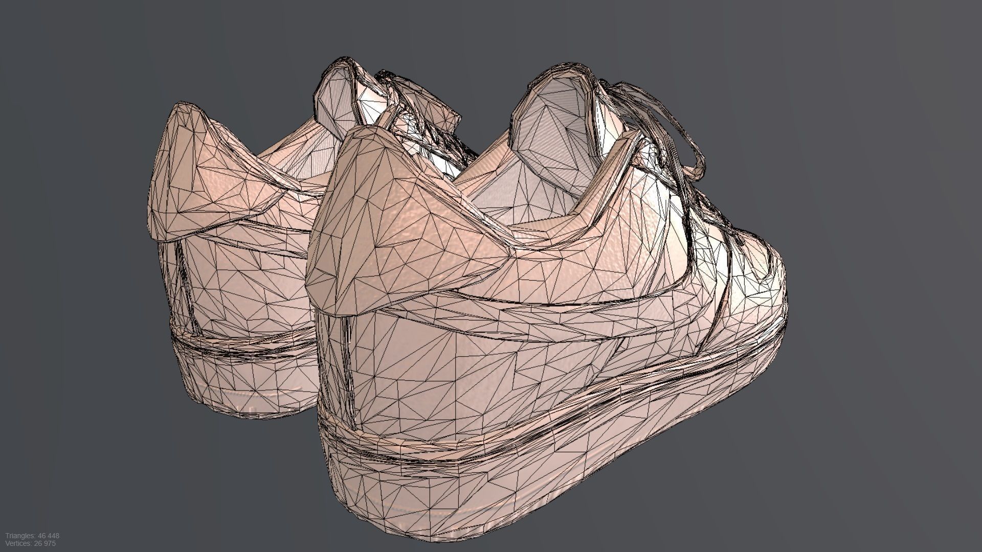 NIKE AIR FORCE 1 SHOES PBR Low-poly 3D model_6