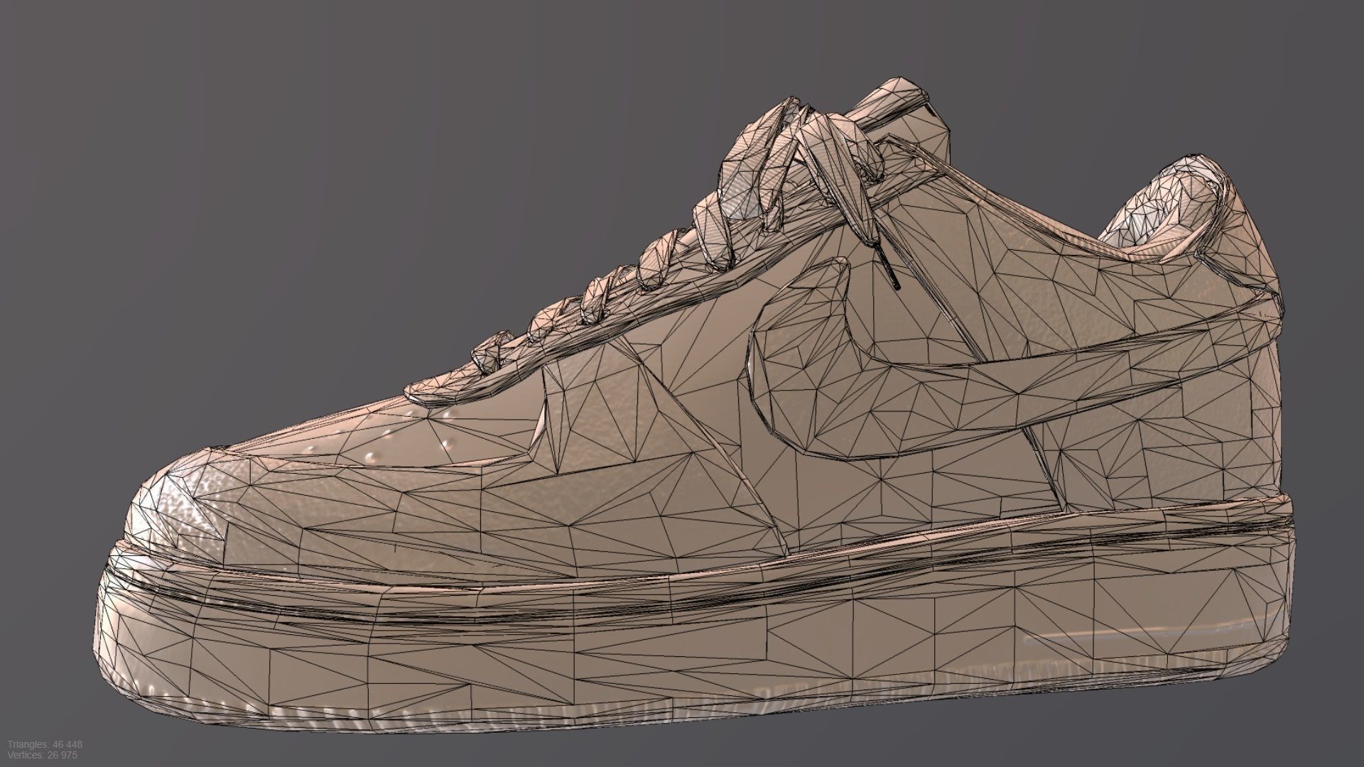 NIKE AIR FORCE 1 SHOES PBR Low-poly 3D model_4