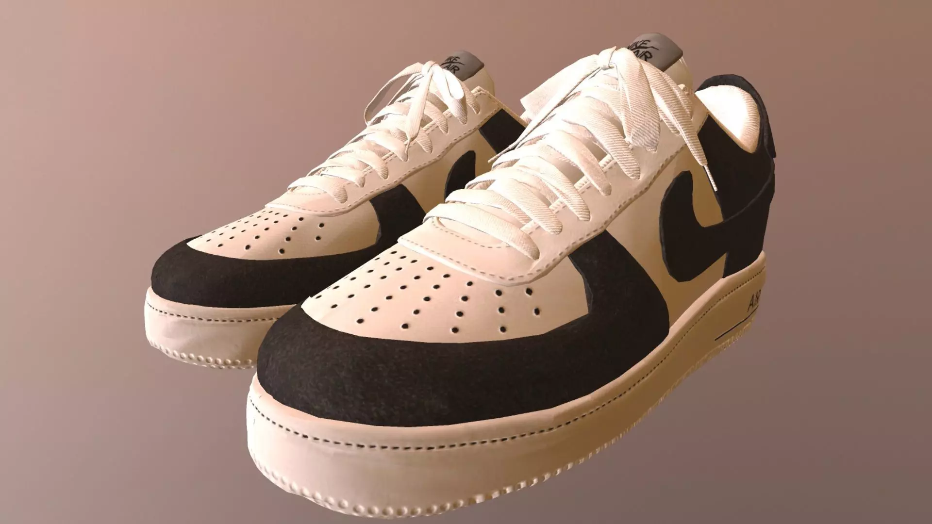 NIKE AIR FORCE 1 SHOES PBR Low-poly 3D model_0