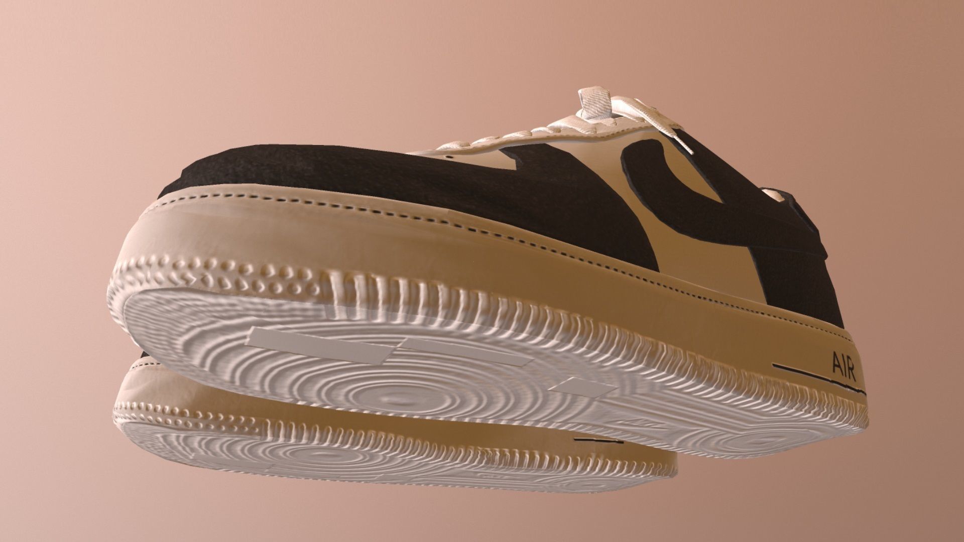 NIKE AIR FORCE 1 SHOES PBR Low-poly 3D model_9