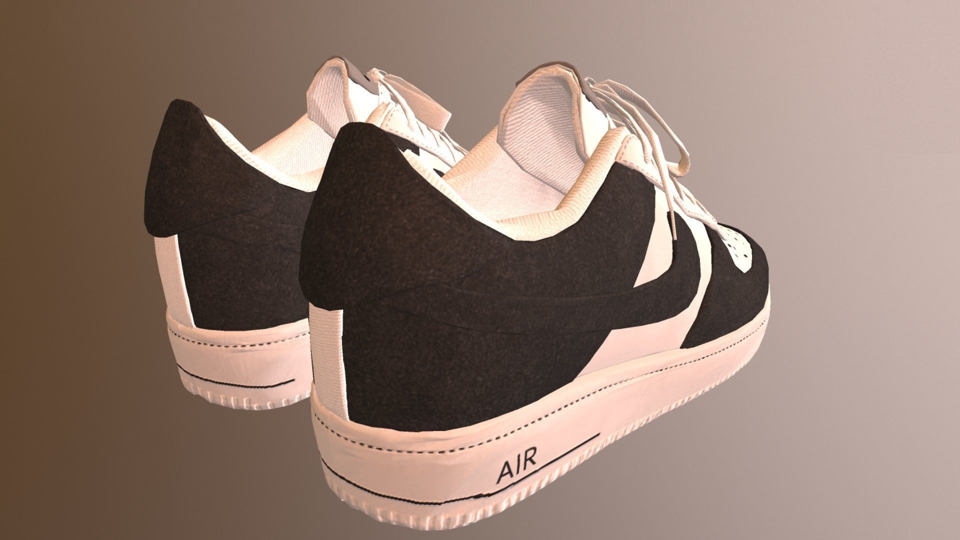 NIKE AIR FORCE 1 SHOES PBR Low-poly 3D model_5