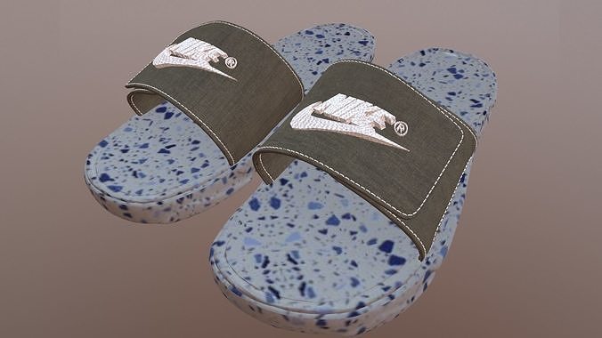 NIKE SLIPPERS SHOES PBR Low-poly 3D model