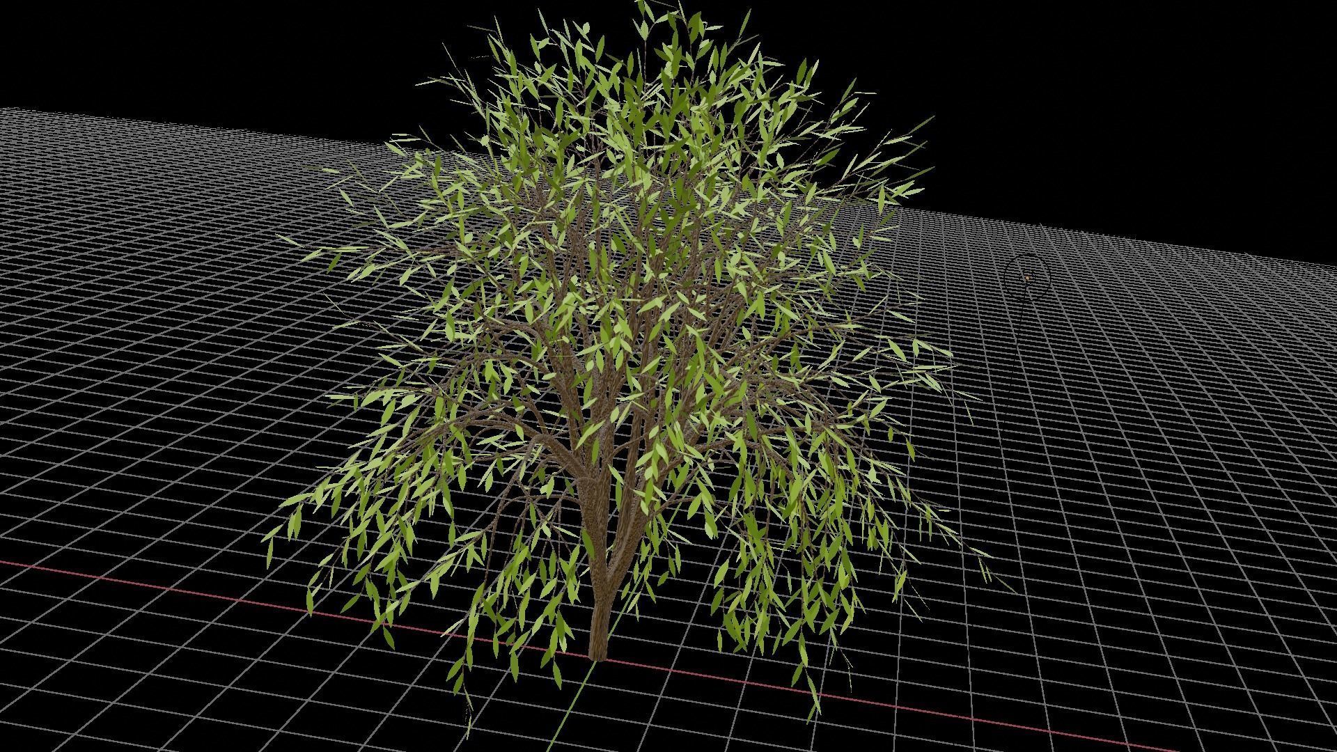 Spring or Summer Tree PBR low-poly game ready  Low-poly 3D model_15
