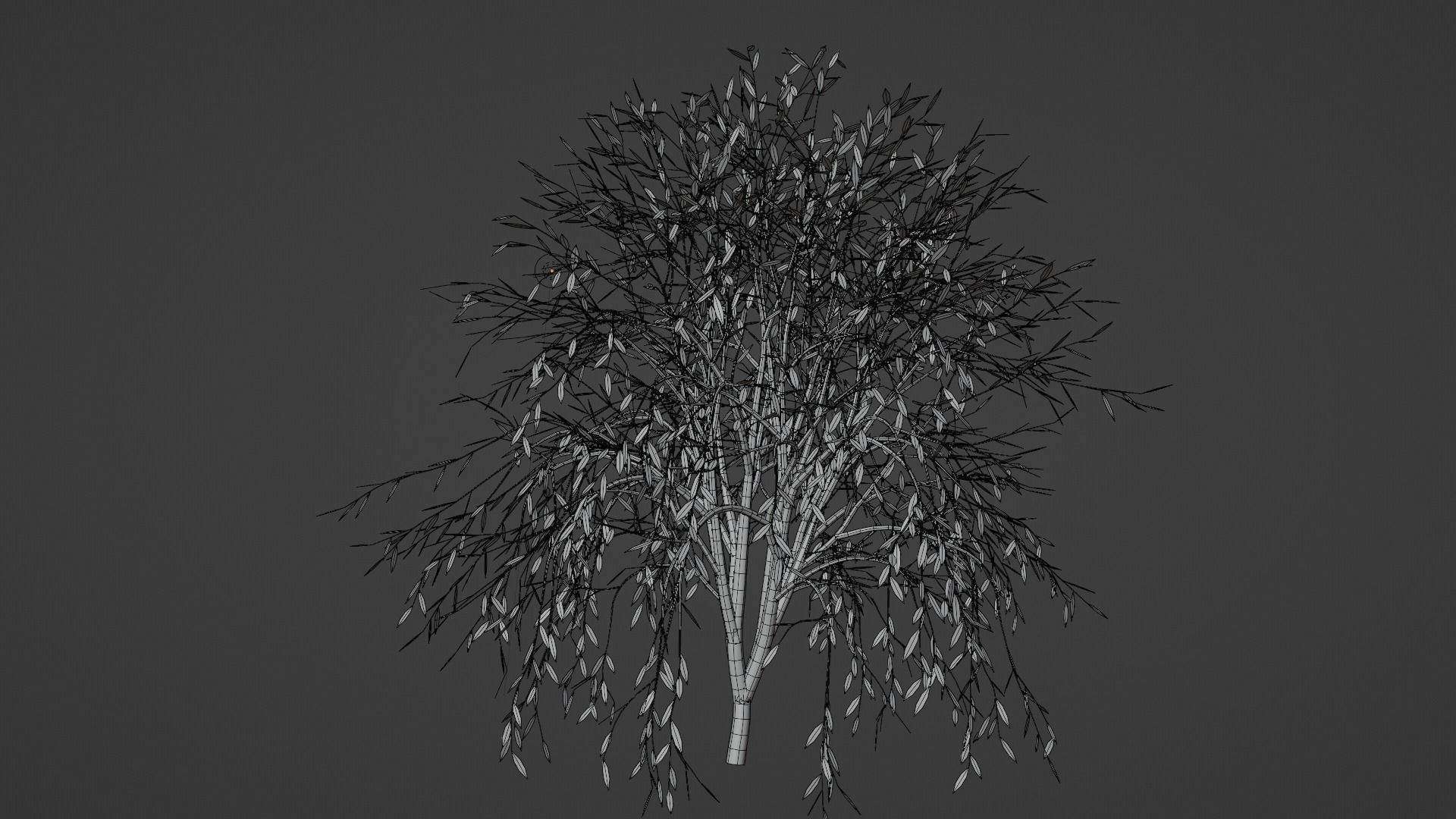 Spring or Summer Tree PBR low-poly game ready  Low-poly 3D model_11
