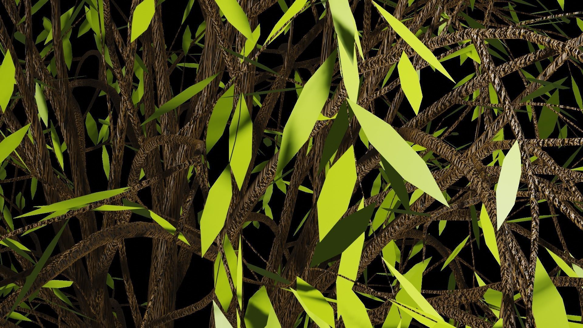 Spring or Summer Tree PBR low-poly game ready  Low-poly 3D model_8