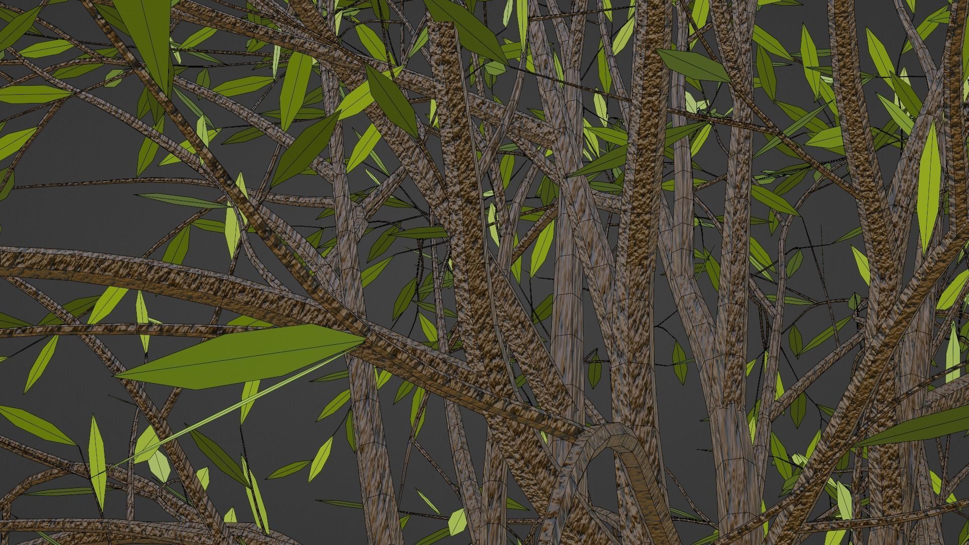 Spring or Summer Tree PBR low-poly game ready  Low-poly 3D model_13