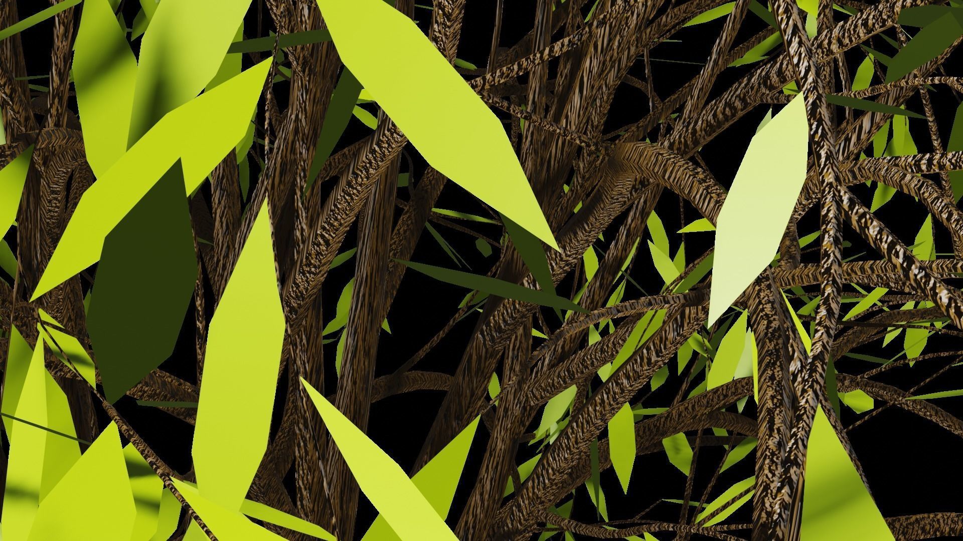 Spring or Summer Tree PBR low-poly game ready  Low-poly 3D model_10