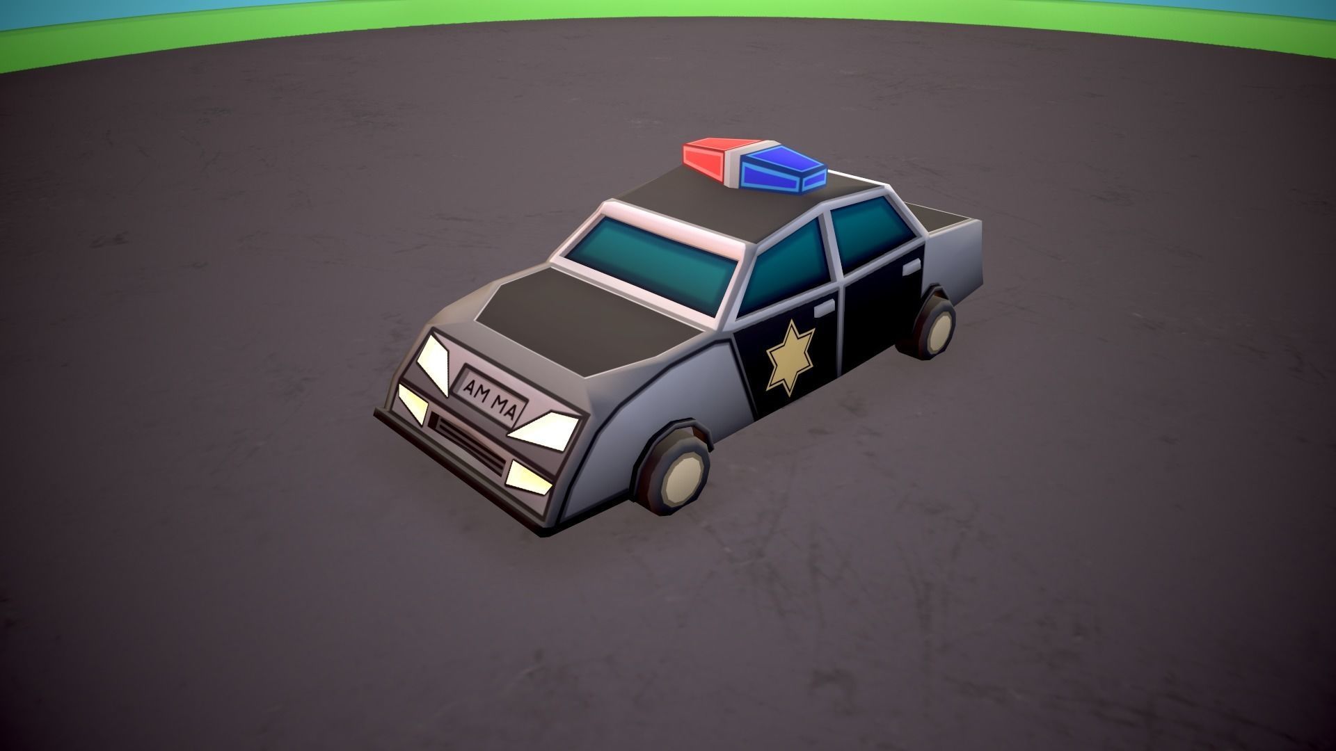 Emergency service vehicles Low-poly 3D model_14