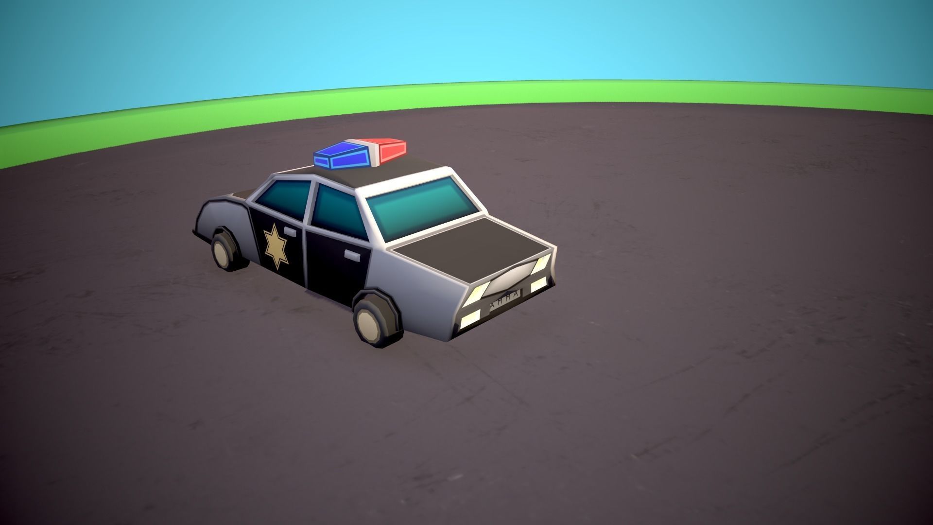 Emergency service vehicles Low-poly 3D model_16