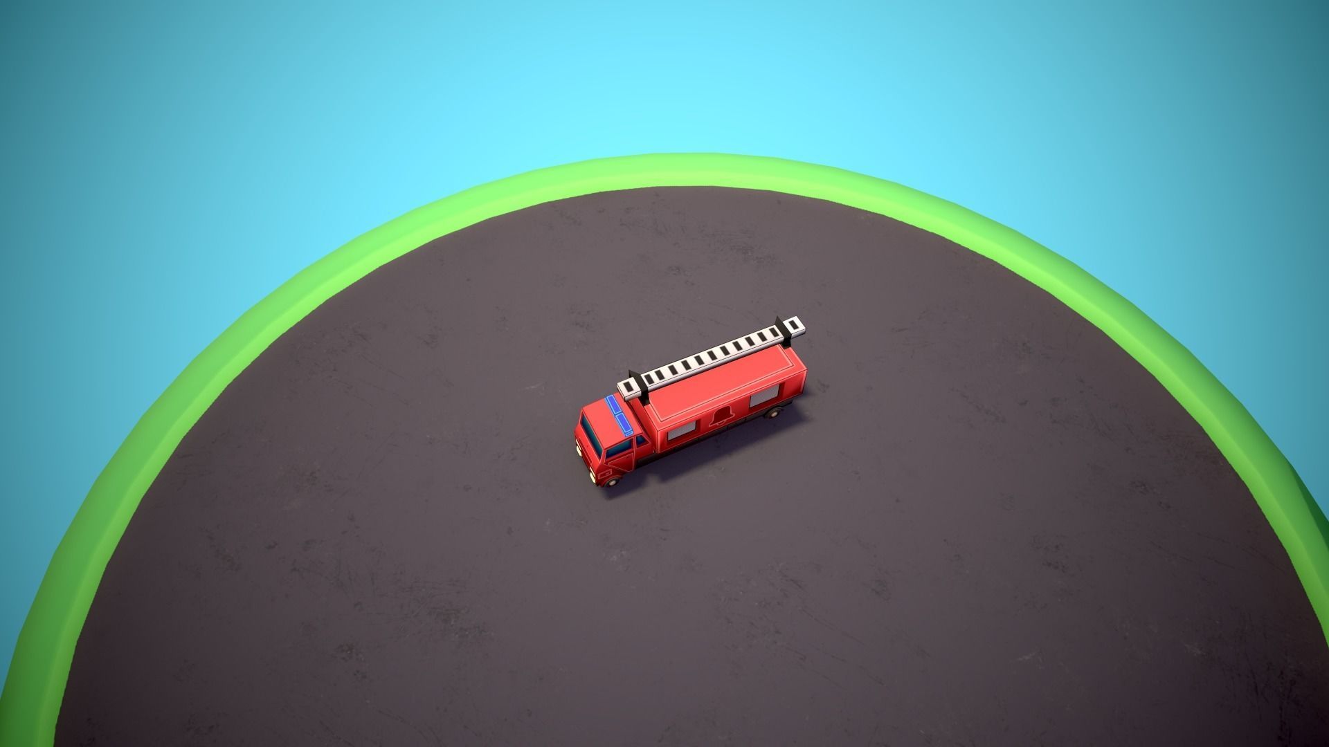 Emergency service vehicles Low-poly 3D model_25