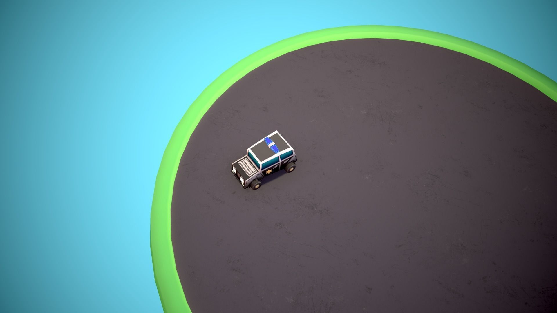 Emergency service vehicles Low-poly 3D model_21