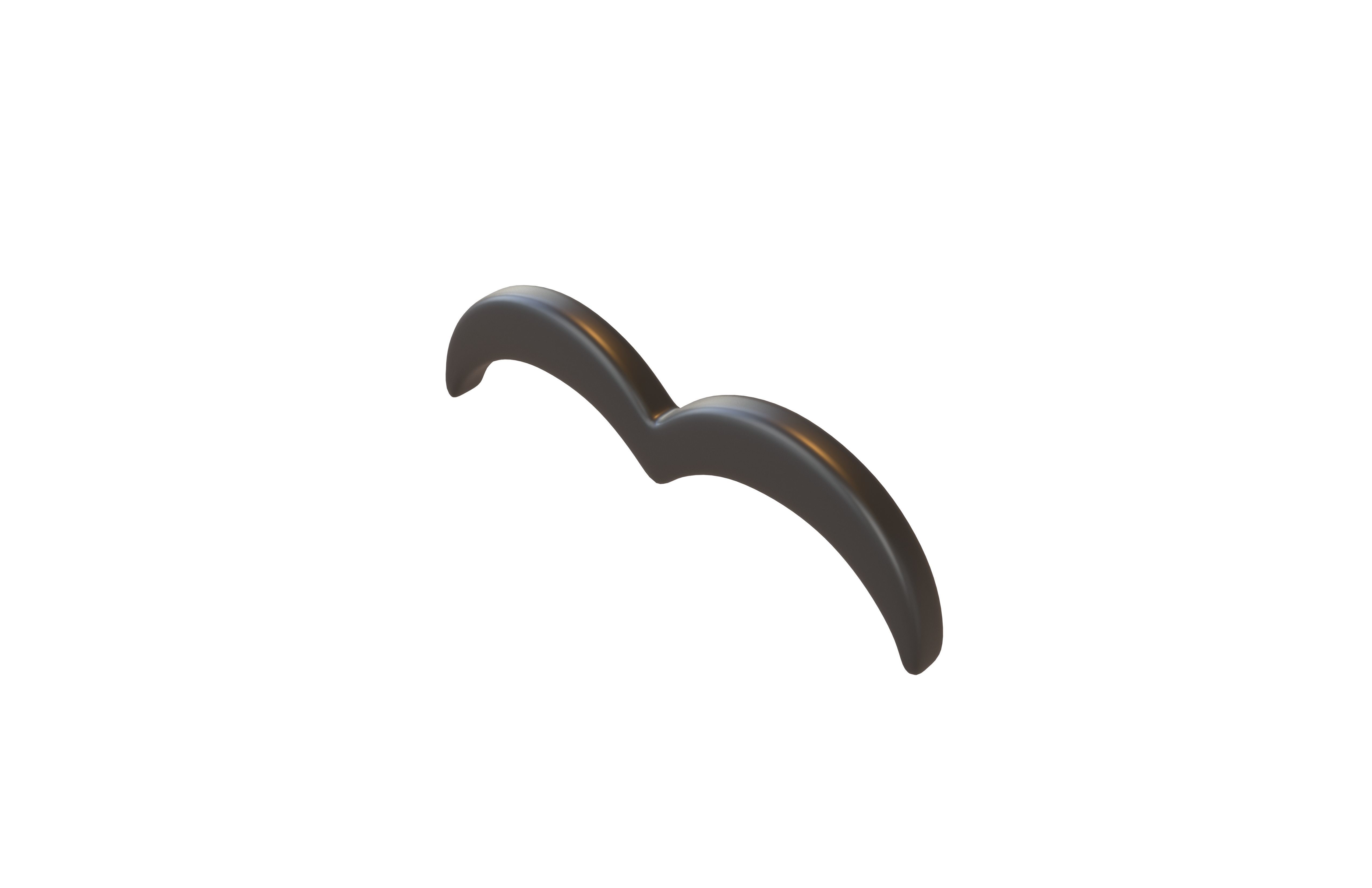 Line Seagull Symbol v1 001 Low-poly 3D model_2