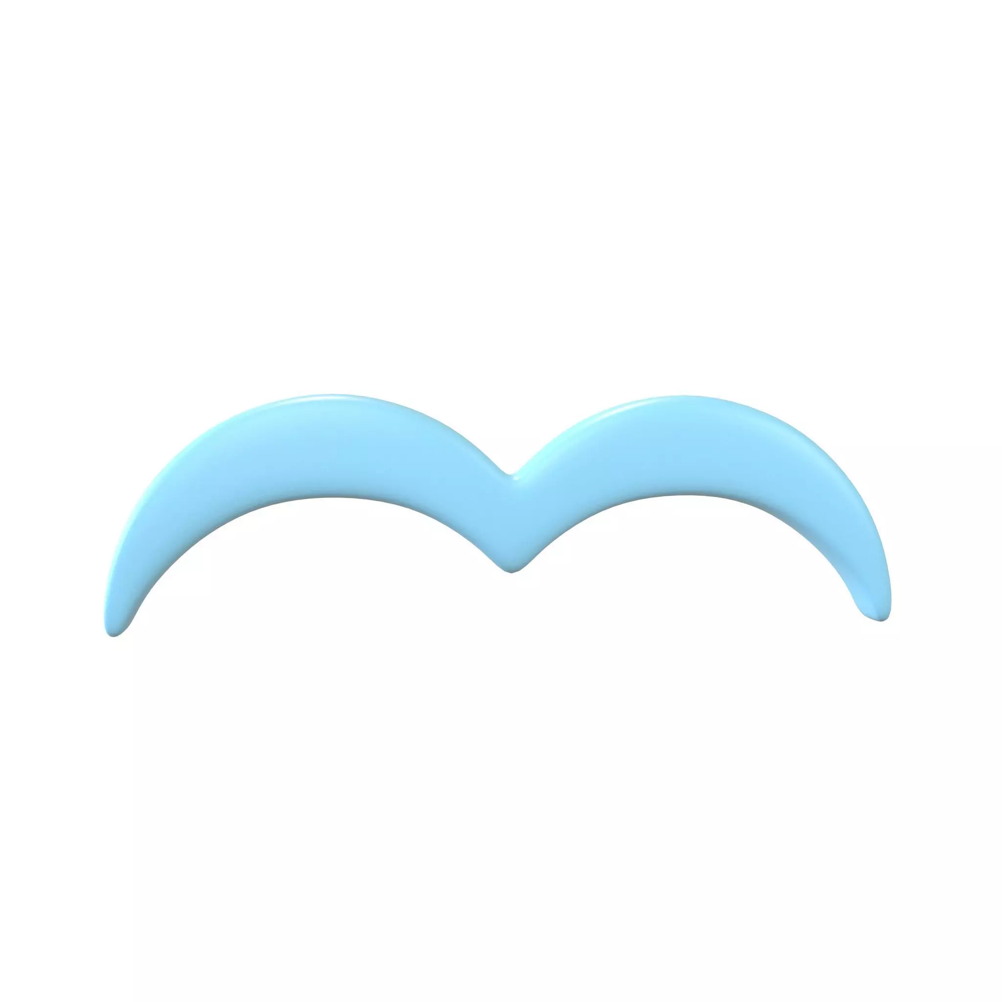 Line Seagull Symbol v1 002 Low-poly 3D model_0