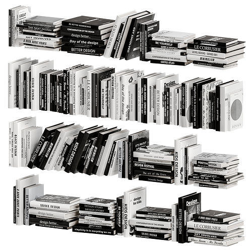 Set of Books 6 3D model