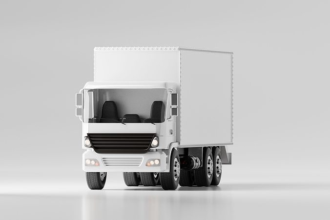 10 Wheeler Truck Low-poly 3D model