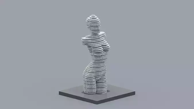 Modern Female Sculpture Low-poly 3D model Modern Female Sculpture Low-poly 3D model