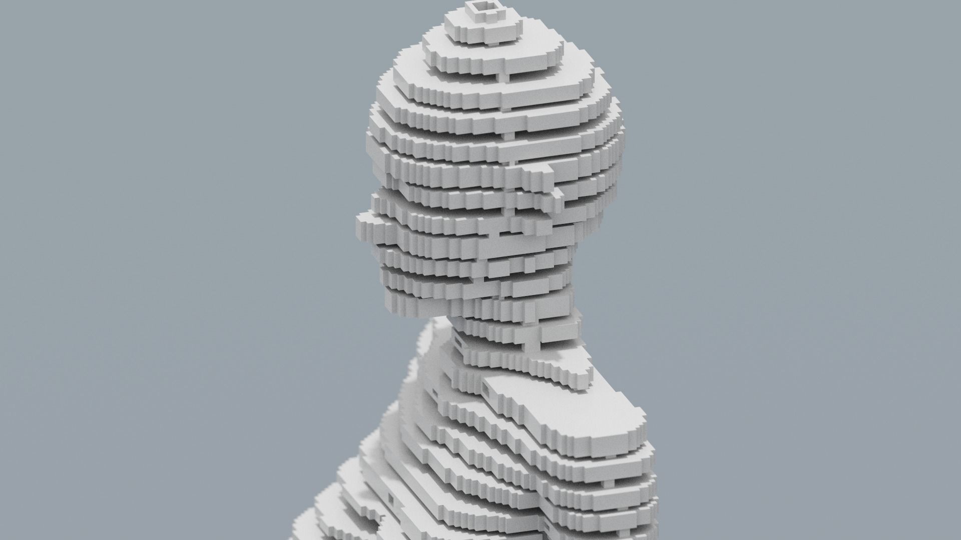 Modern Female Sculpture Low-poly 3D model_2