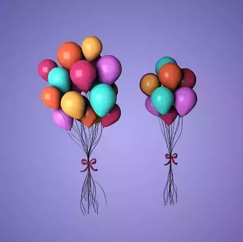 Balloons two colorful - two colorful