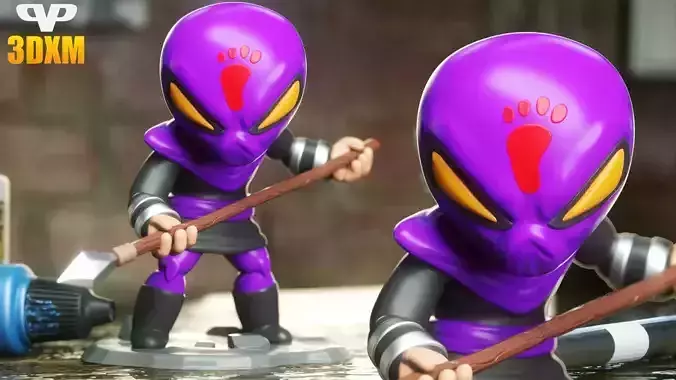 Foot Solider Chibi STL for 3D Printing ChibiSTL 3DXM