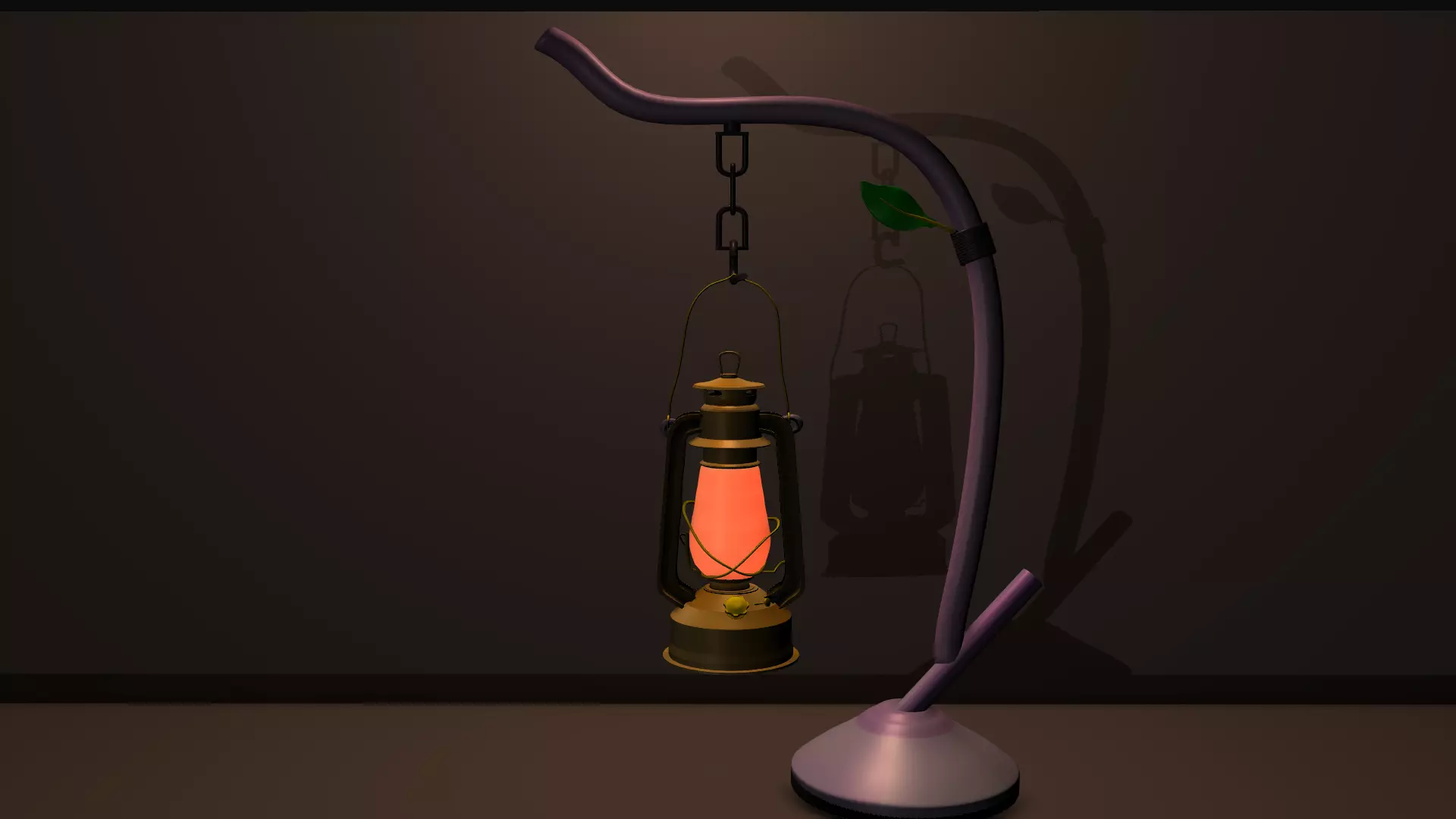 lamp modeling Low-poly 3D model_0