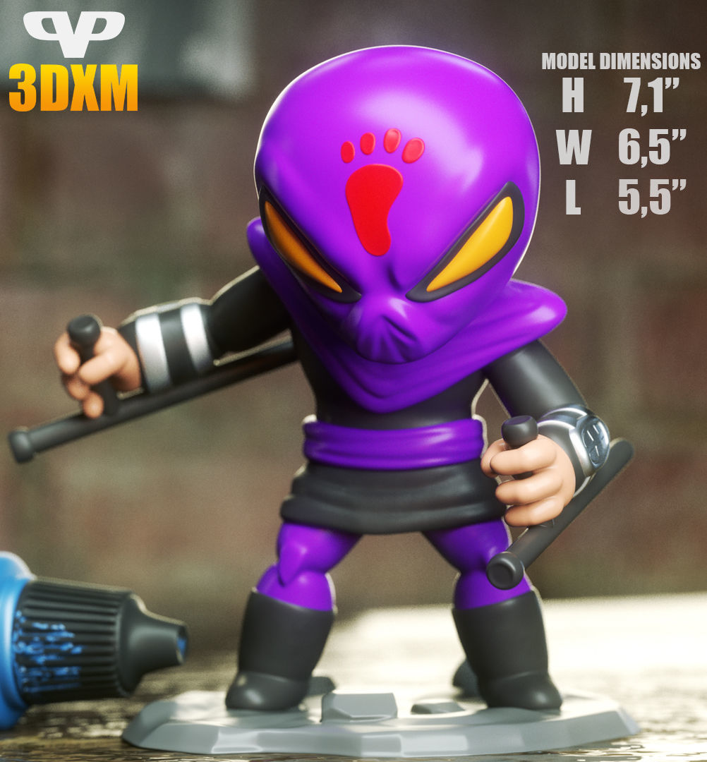 Foot Solider Chibi STL for 3D Printing ChibiSTL 3DXM 3D print model_2