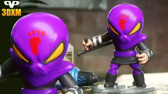 Foot Solider Chibi STL for 3D Printing ChibiSTL 3DXM