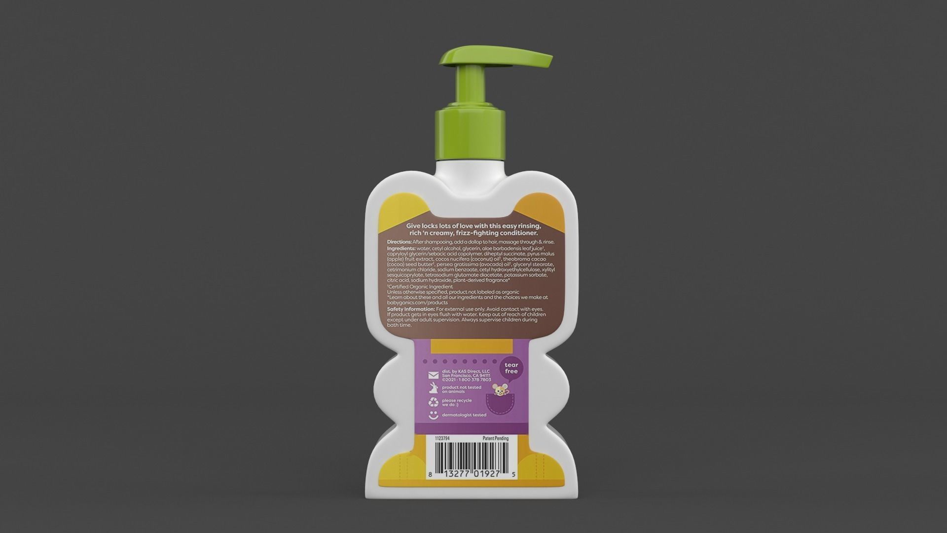 Babyganics Kids Shampoo Conditioner 3D model_5