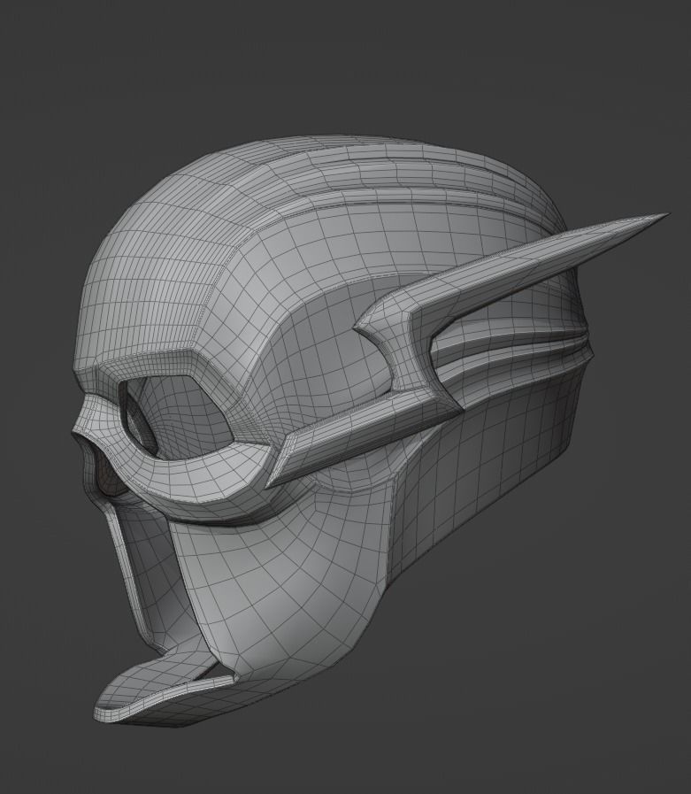 Flash Helmet for Cosplay 3D print model_11