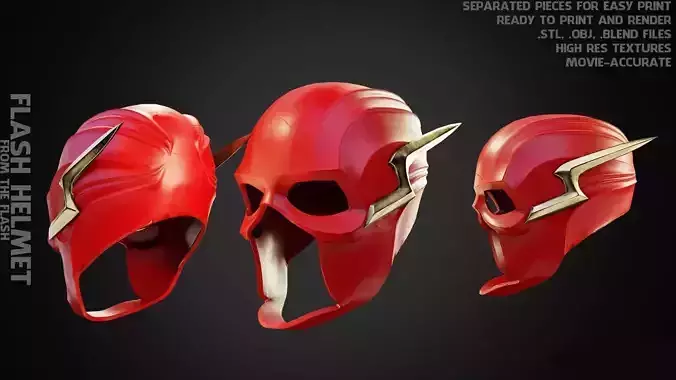Flash Helmet for Cosplay 