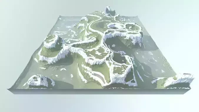 landscape mountain with snow