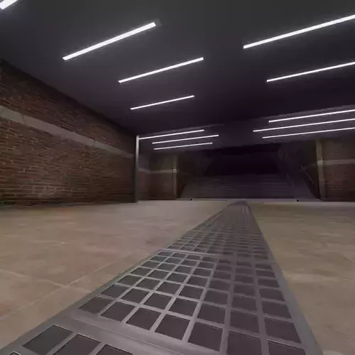 Tunnel empty subway station - subway 3D model
