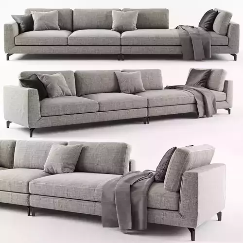 Sofabed sectional sofa with pillows