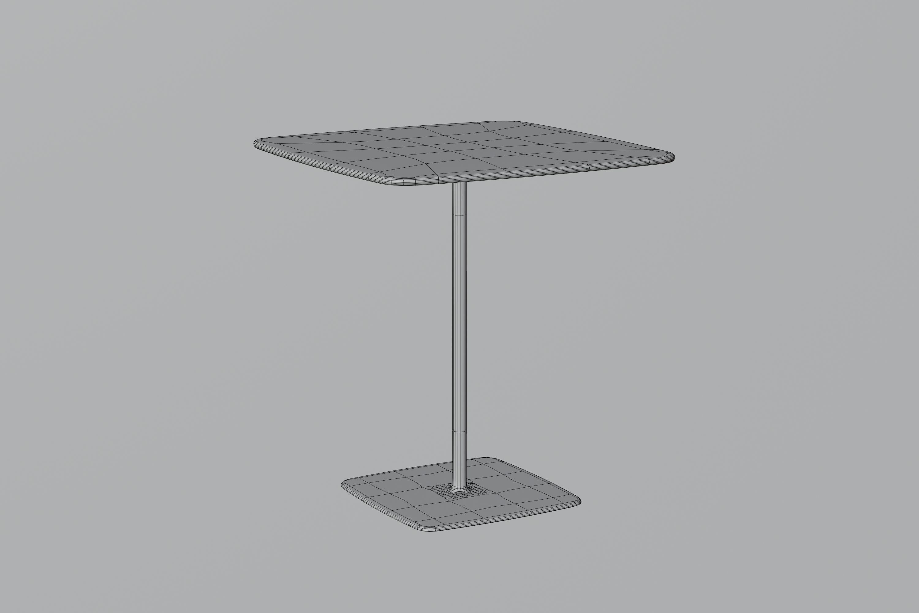 Free White Table Free 3D model_6