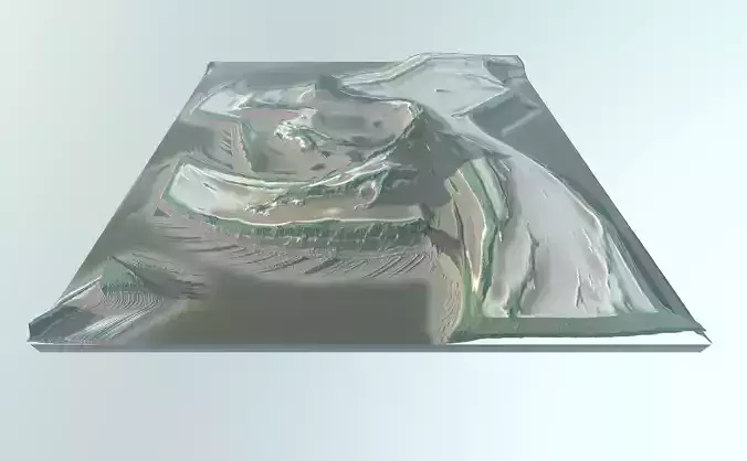 Landscape 2 desert on piece of paper