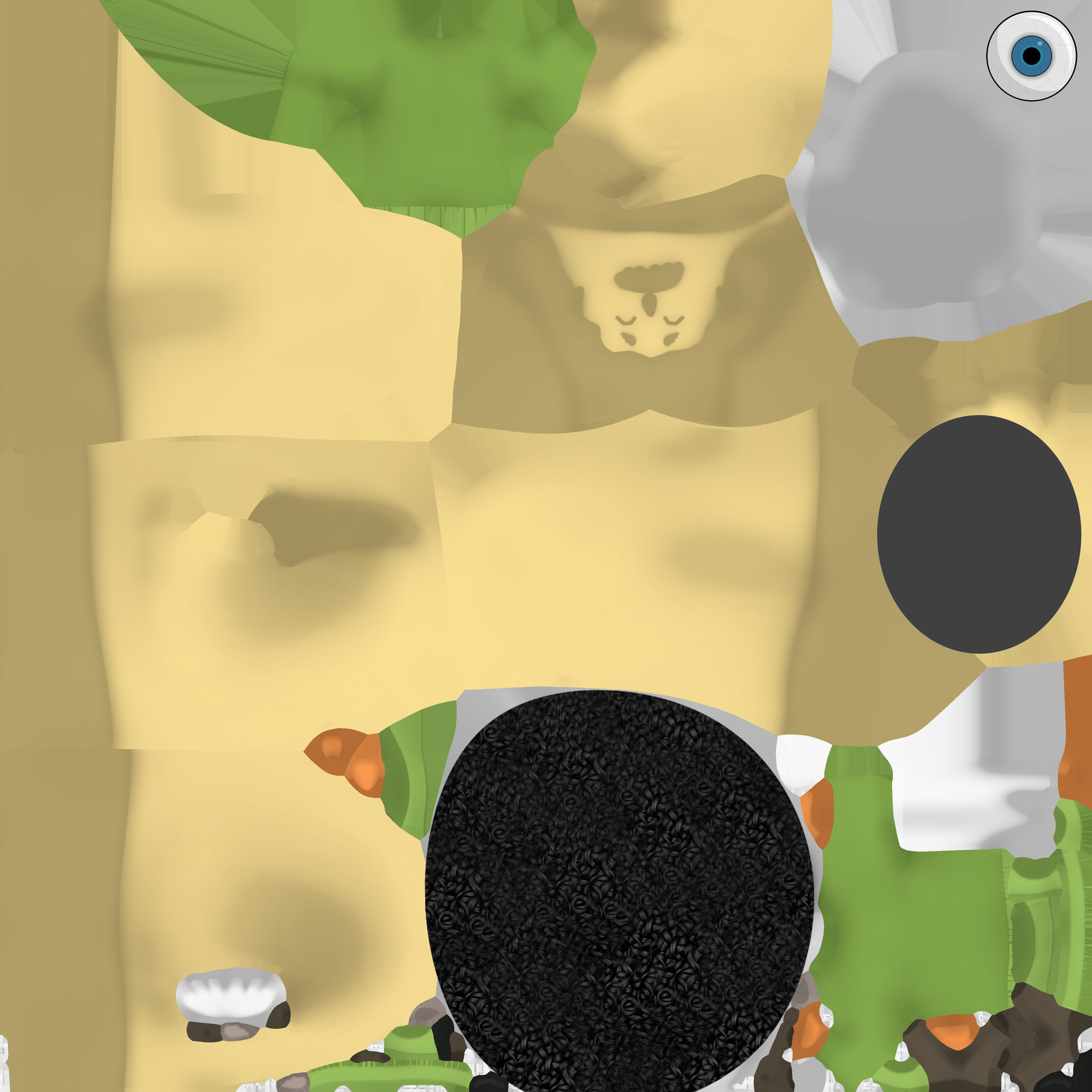 Scientist cartoonish character Low-poly 3D model_1