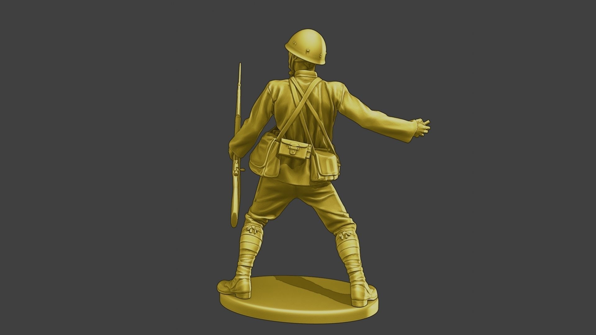 Japanese soldier ww2 Grenade J2 3D print model_4