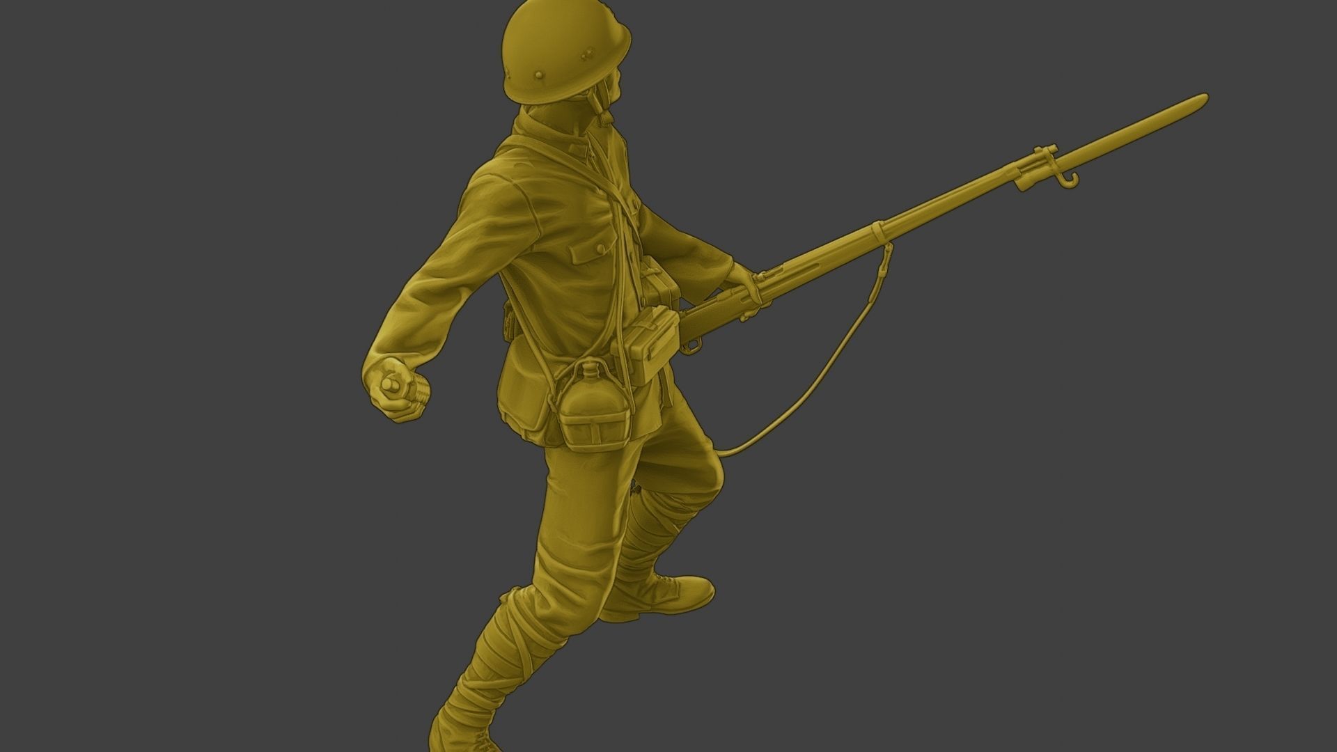 Japanese soldier ww2 Grenade J2 3D print model_24