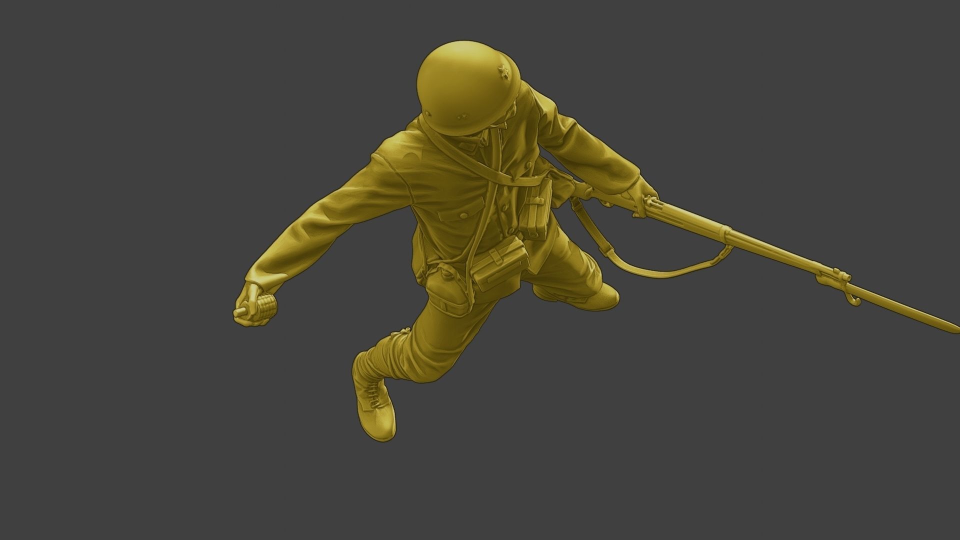 Japanese soldier ww2 Grenade J2 3D print model_23