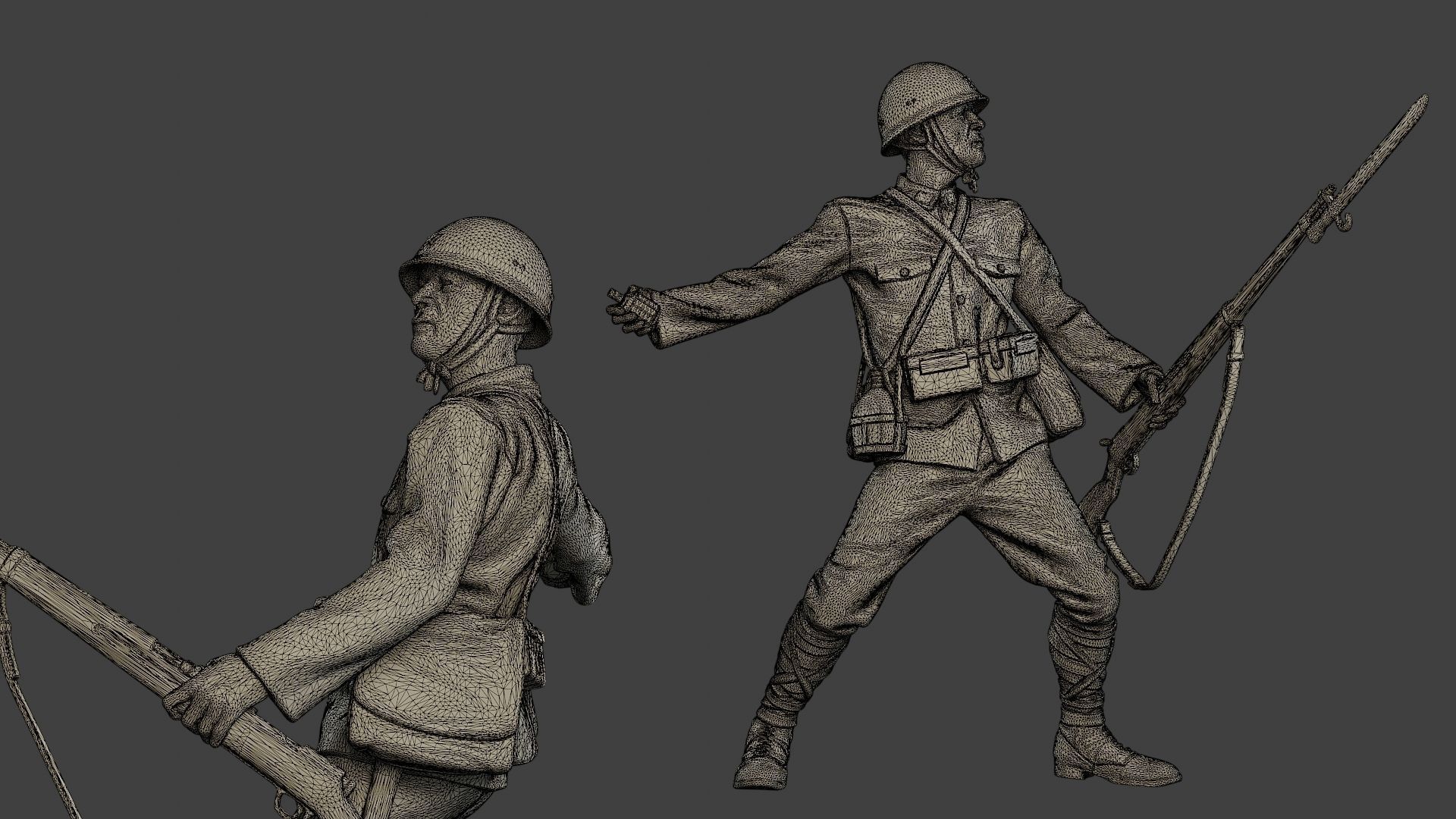 Japanese soldier ww2 Grenade J2 3D print model_12