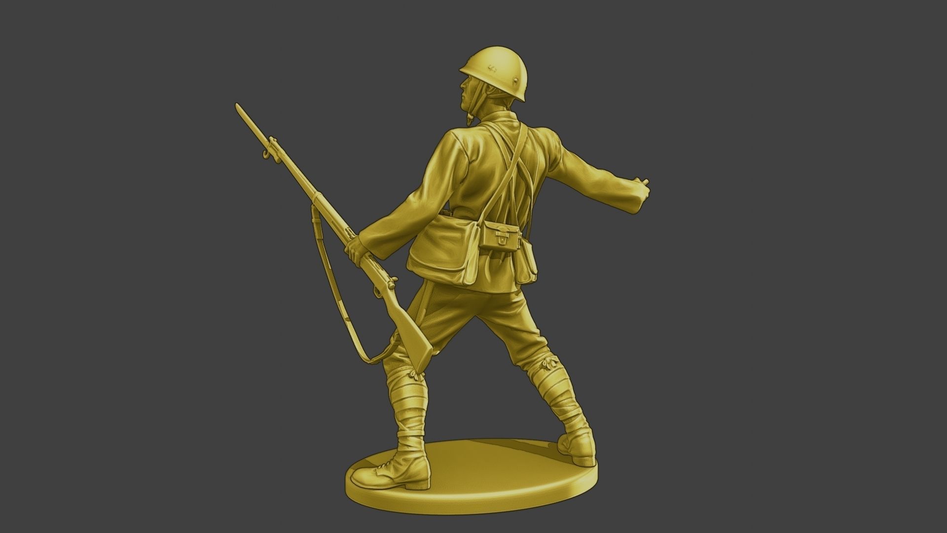 Japanese soldier ww2 Grenade J2 3D print model_3