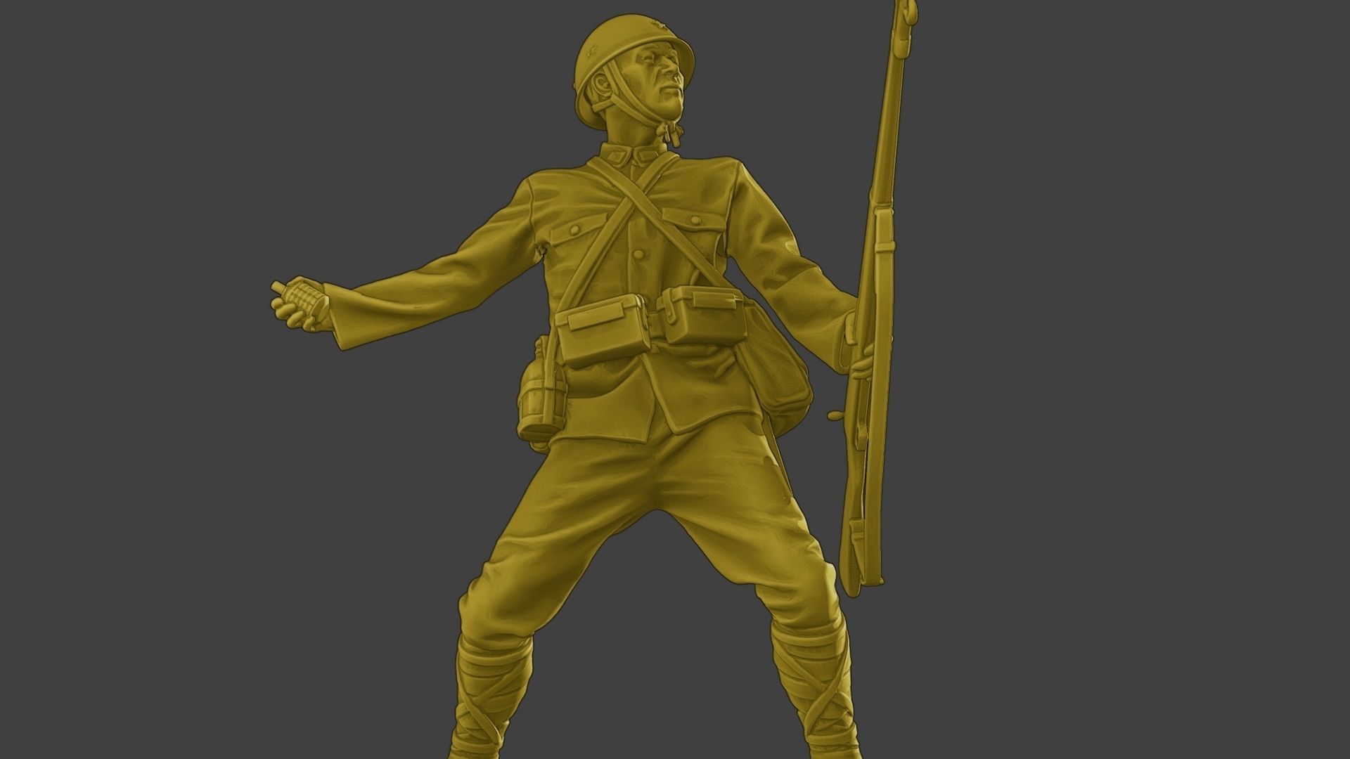 Japanese soldier ww2 Grenade J2 3D print model_29