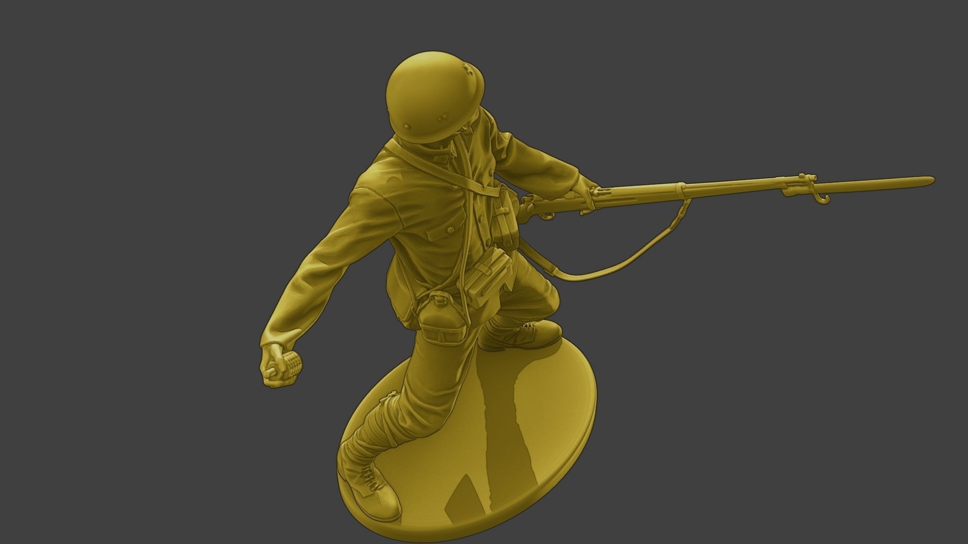 Japanese soldier ww2 Grenade J2 3D print model_22