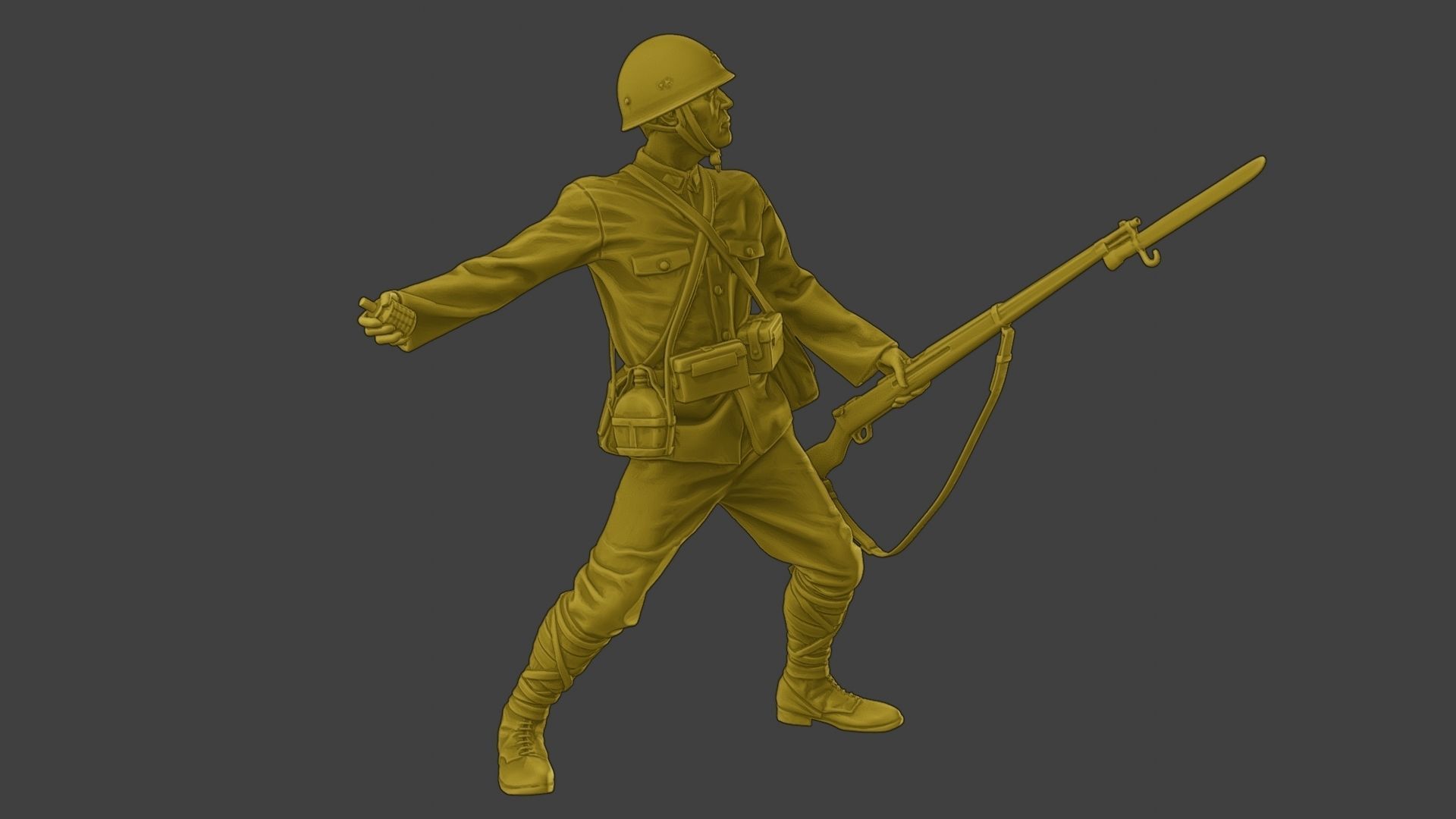Japanese soldier ww2 Grenade J2 3D print model_31