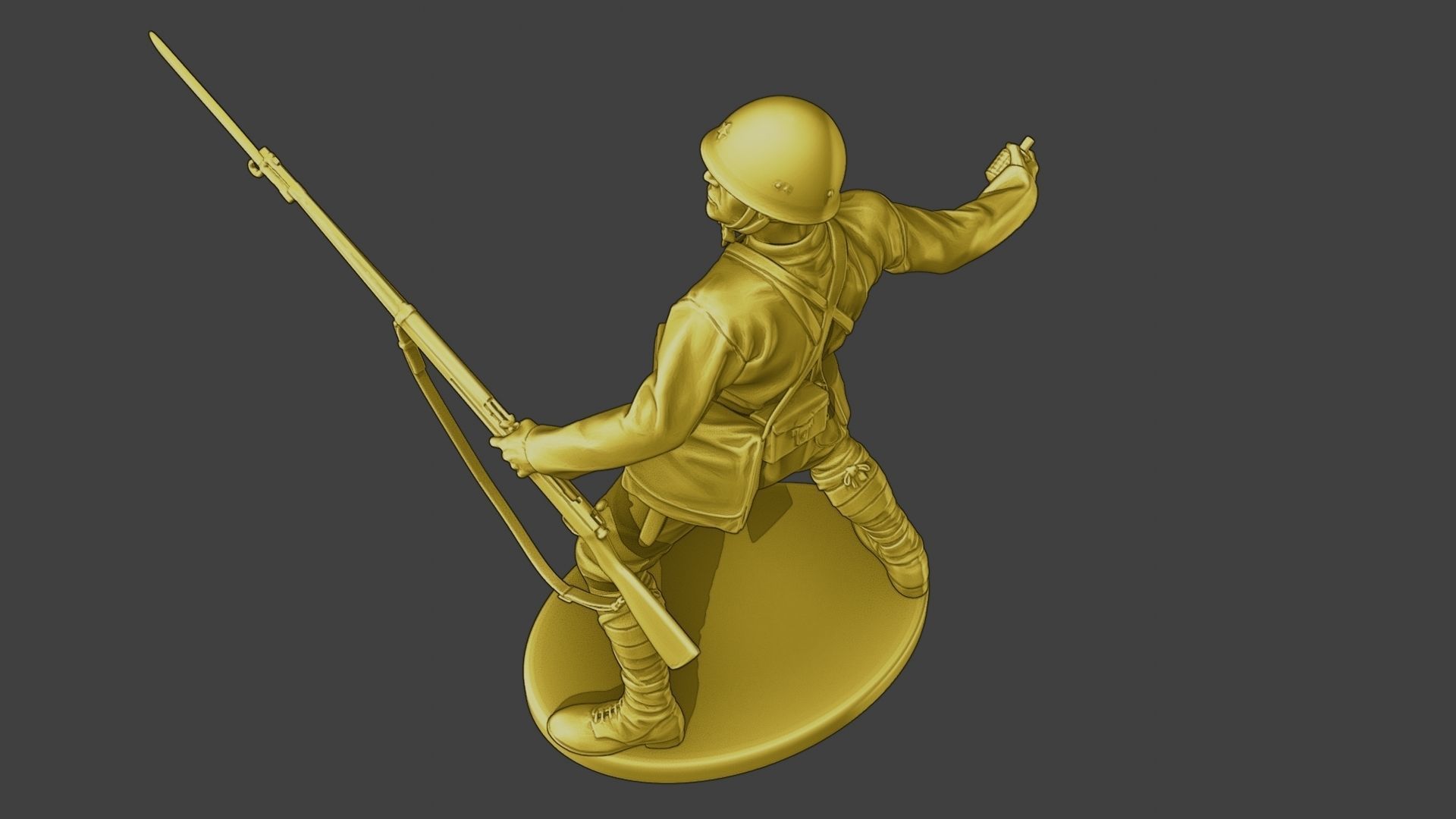 Japanese soldier ww2 Grenade J2 3D print model_15
