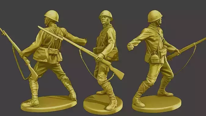 Japanese soldier ww2 Grenade J2 3D print model