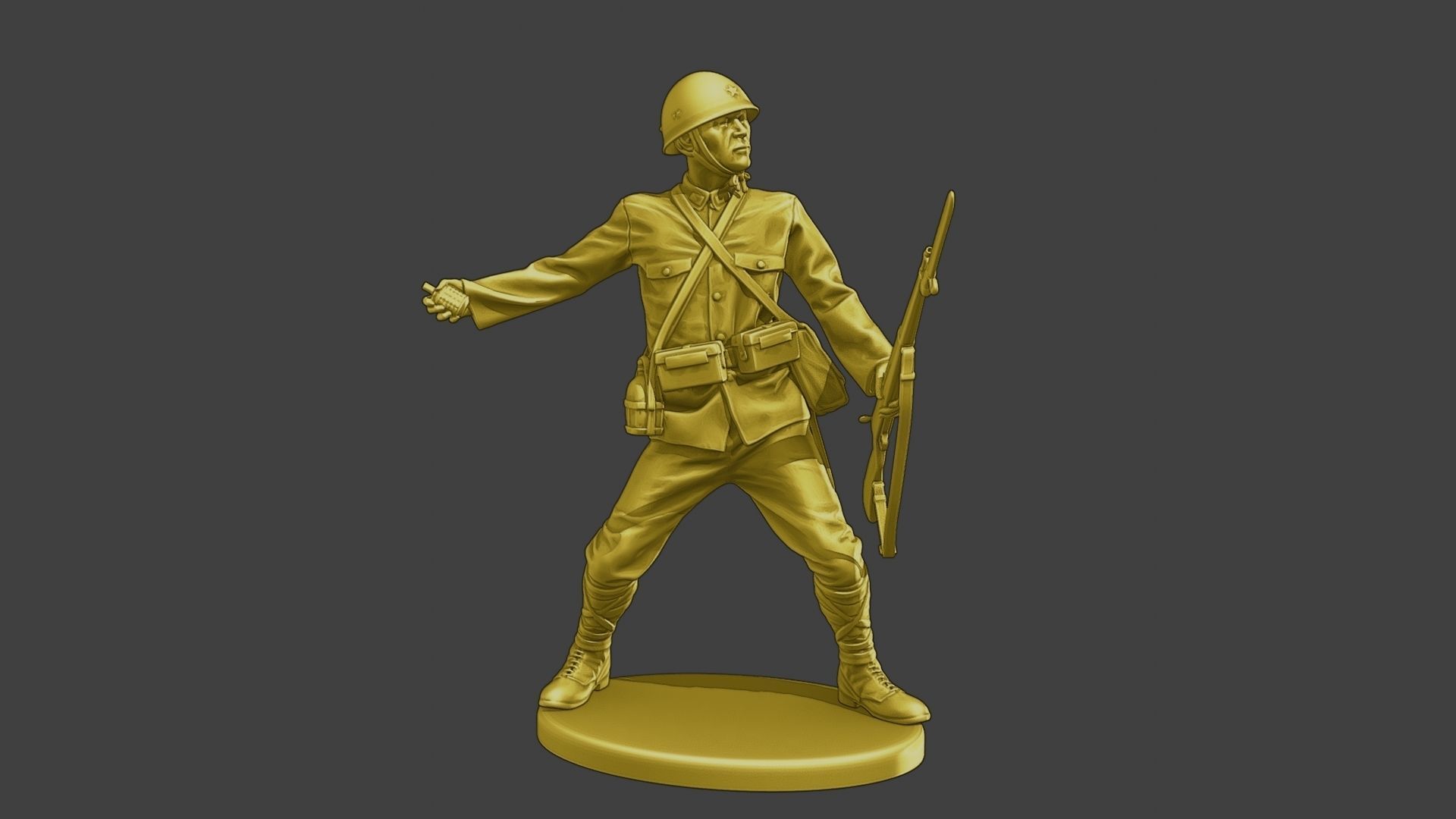 Japanese soldier ww2 Grenade J2 3D print model_9