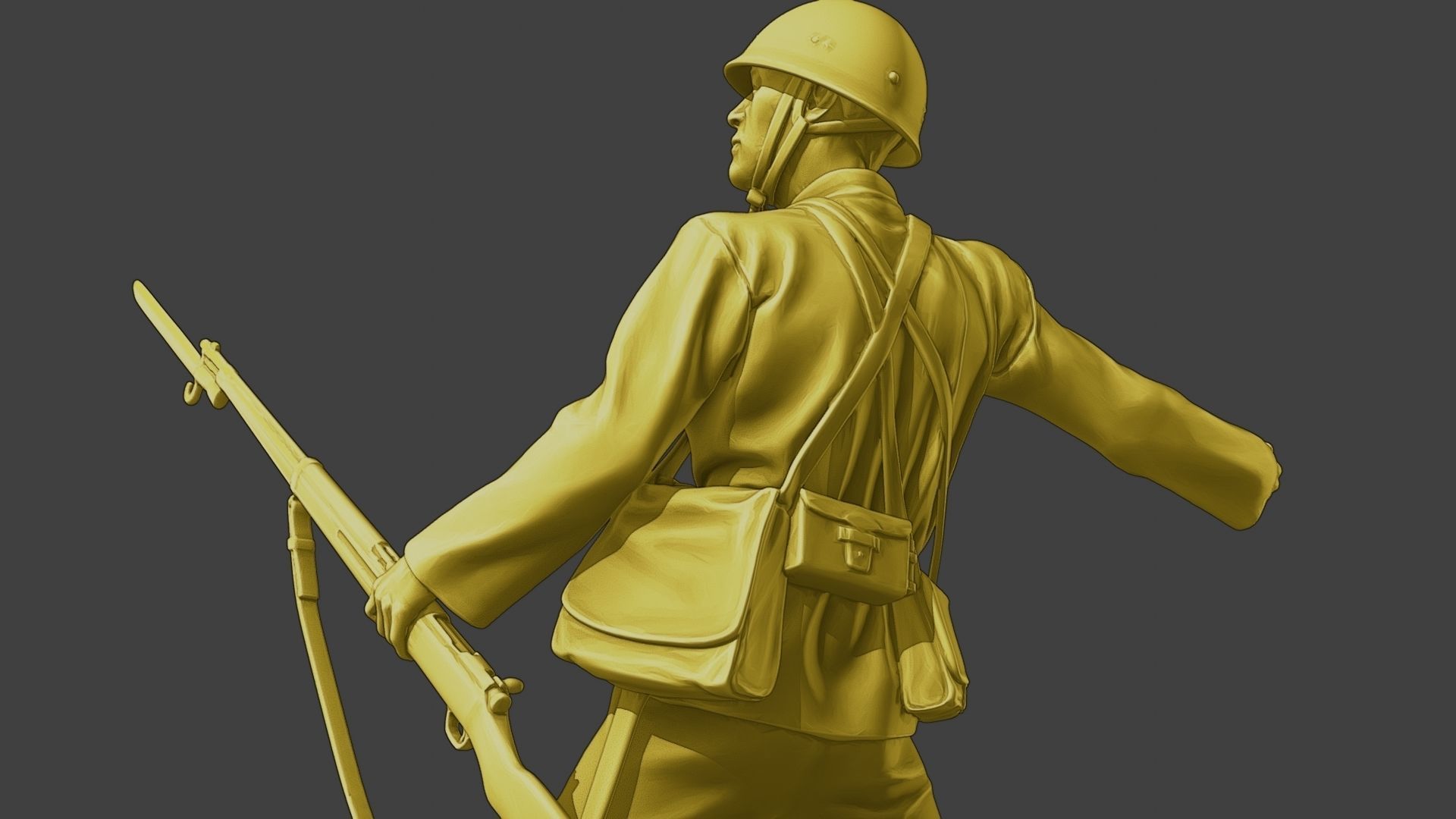 Japanese soldier ww2 Grenade J2 3D print model_17