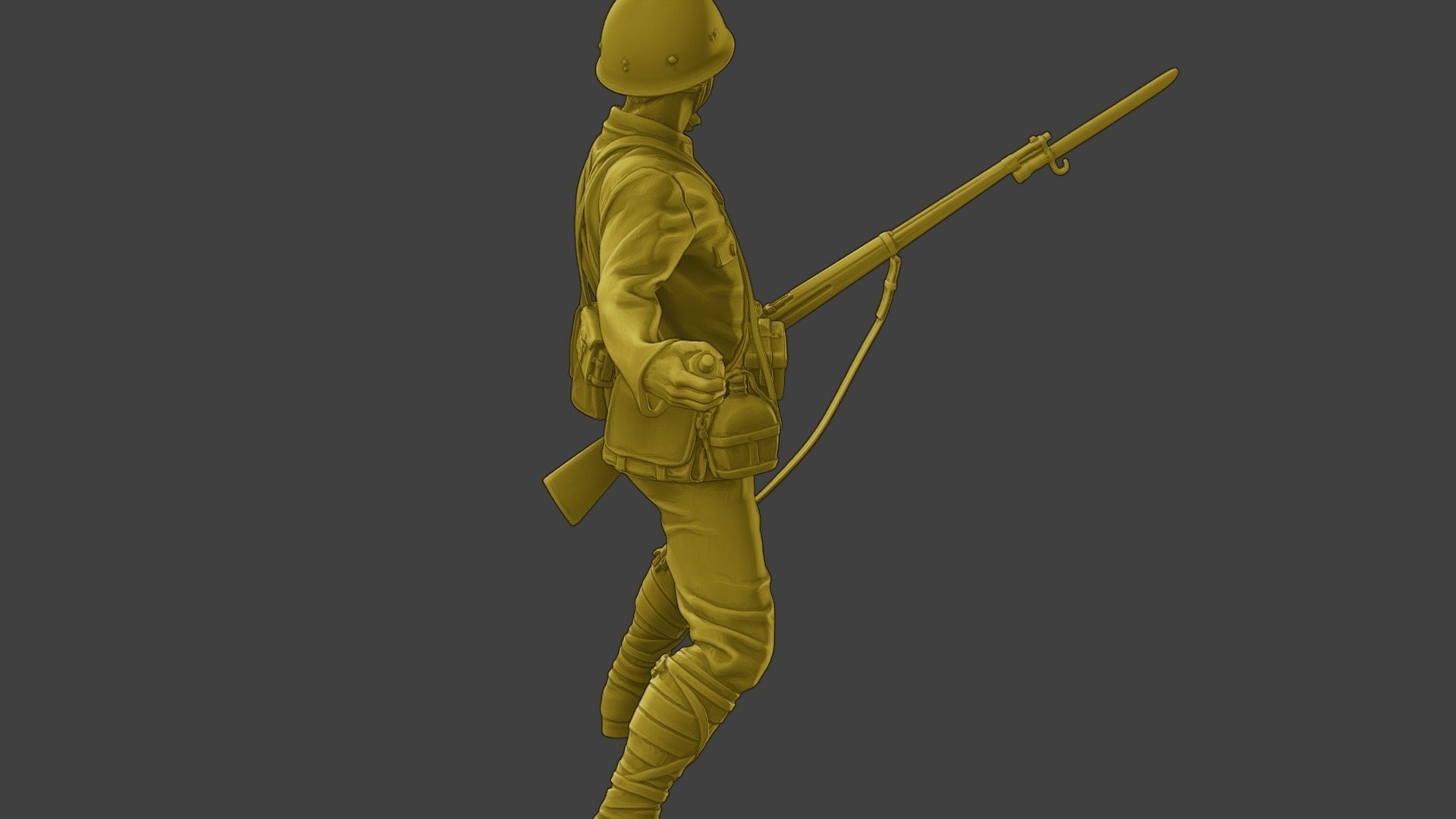 Japanese soldier ww2 Grenade J2 3D print model_25