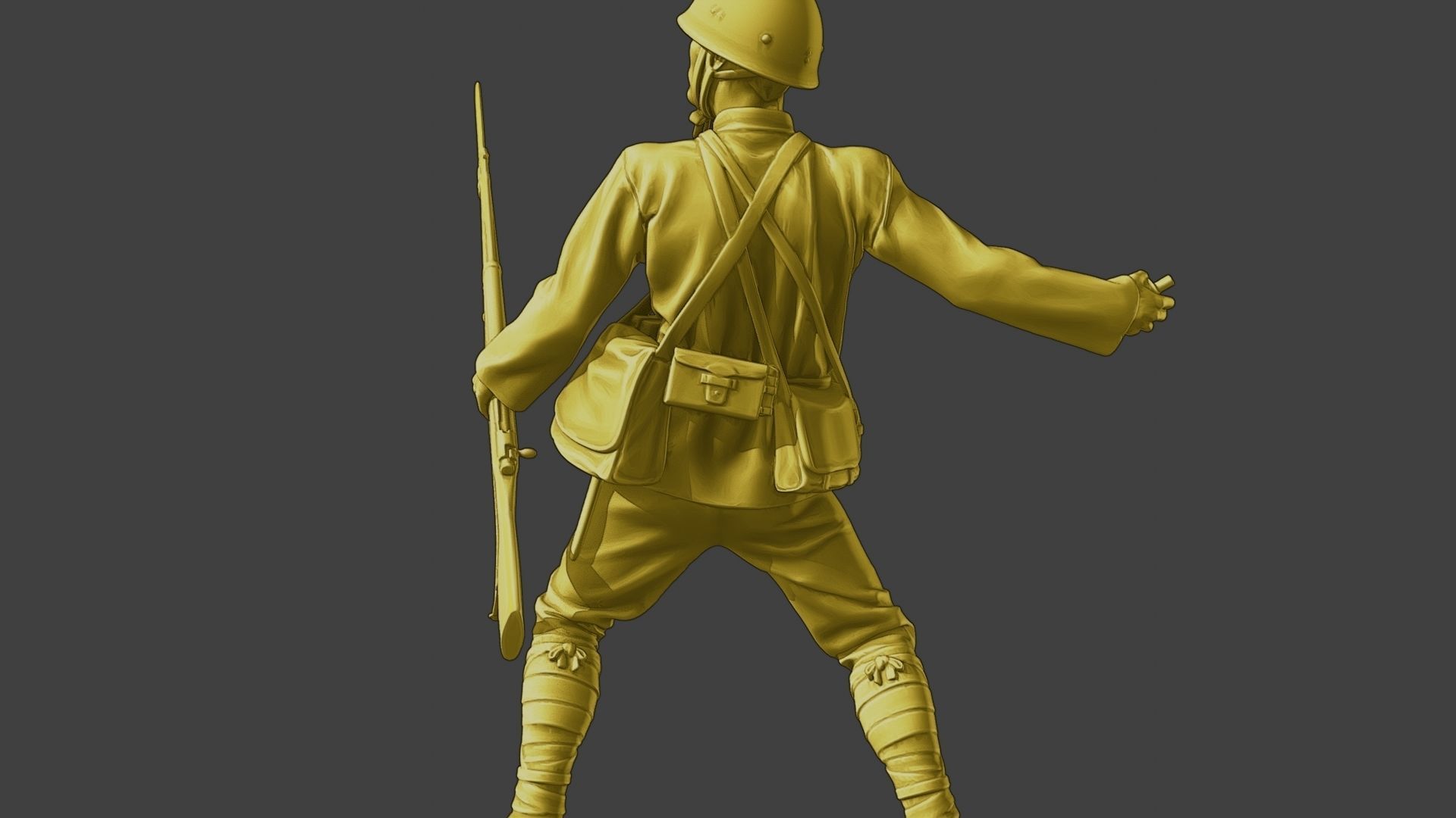 Japanese soldier ww2 Grenade J2 3D print model_26