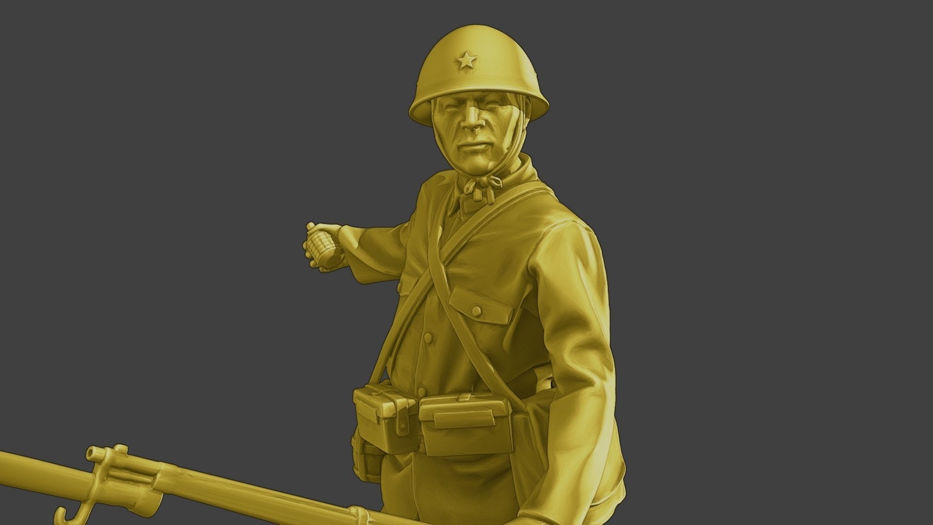Japanese soldier ww2 Grenade J2 3D print model_19